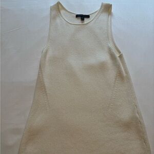 Banana Republic Cream and Gray Knit Top